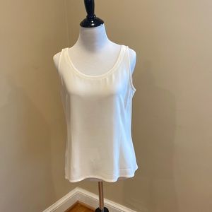 Eileen Fisher 100% Silk Tank, Petite Small, Cream
